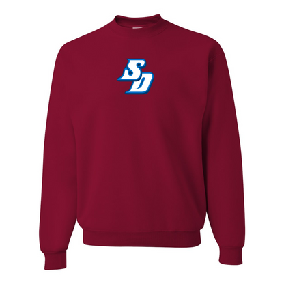 Men's San Diego Toreros Logo  JERZEES NuBlend Crewneck Sweatshirt