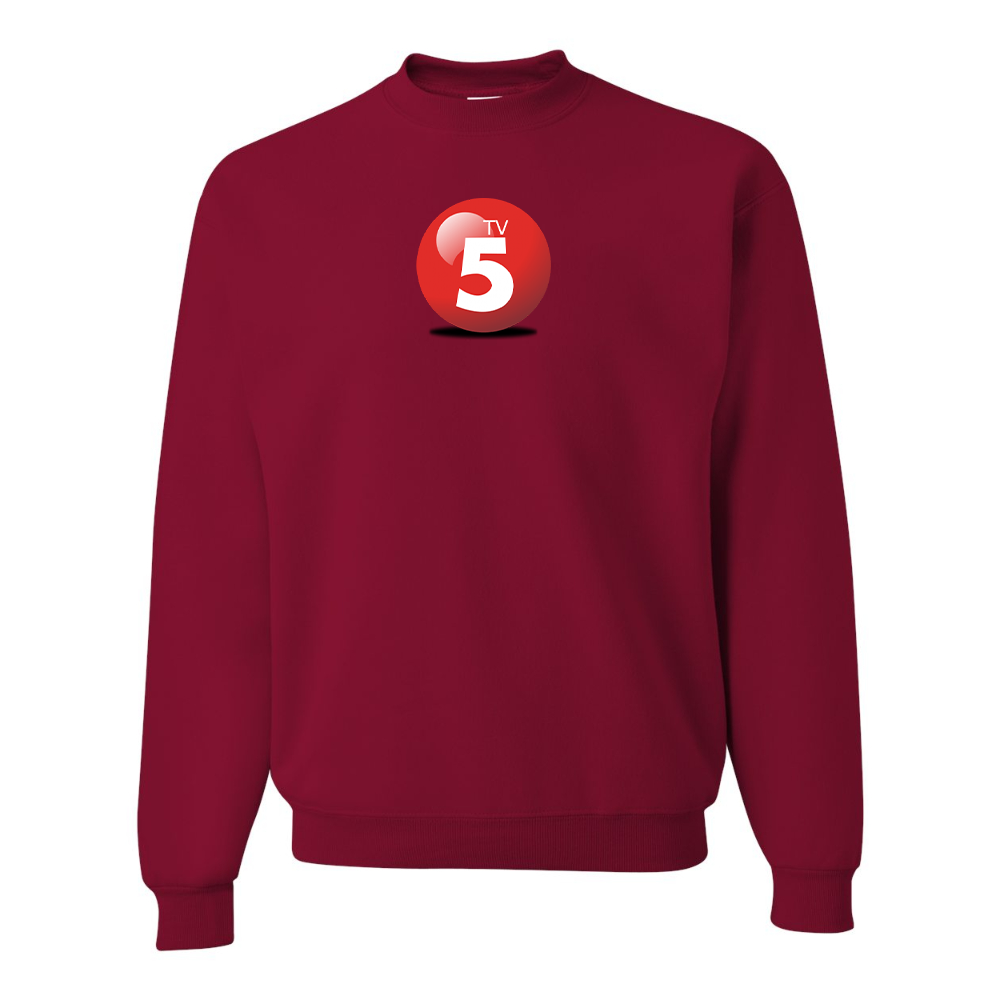 Men's ABC TV5 Logo  JERZEES NuBlend Crewneck Sweatshirt