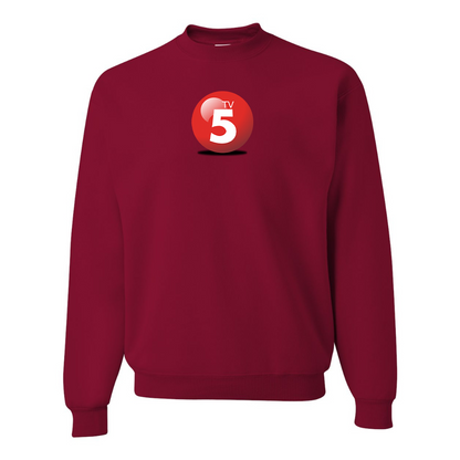 Men's ABC TV5 Logo  JERZEES NuBlend Crewneck Sweatshirt