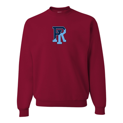 Men's Rhode Island Rams Logo JERZEES NuBlend Crewneck Sweatshirt