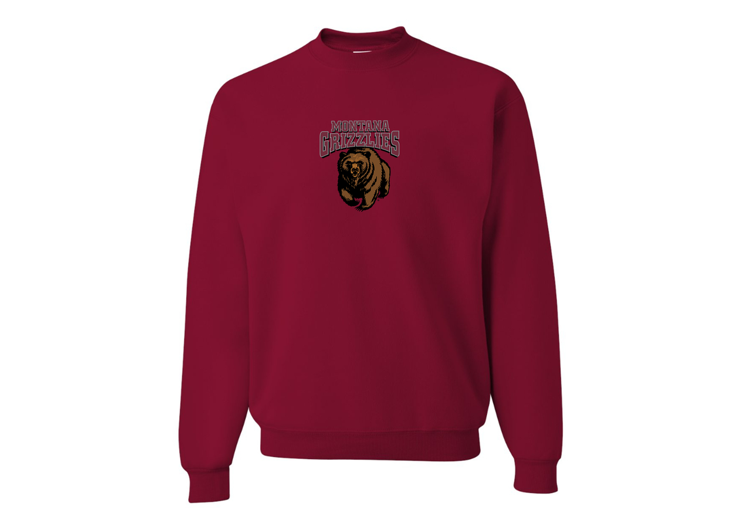 Men's Montana Grizzliesl JERZEES NuBlend Crewneck Sweatshirt