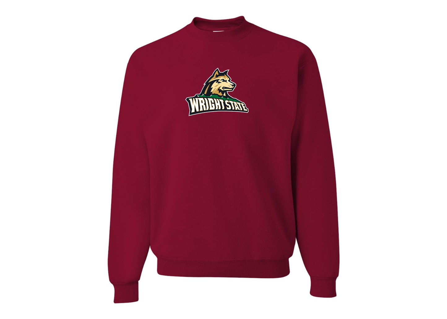 Men's Wright State Raiders JERZEES NuBlend Crewneck Sweatshirt