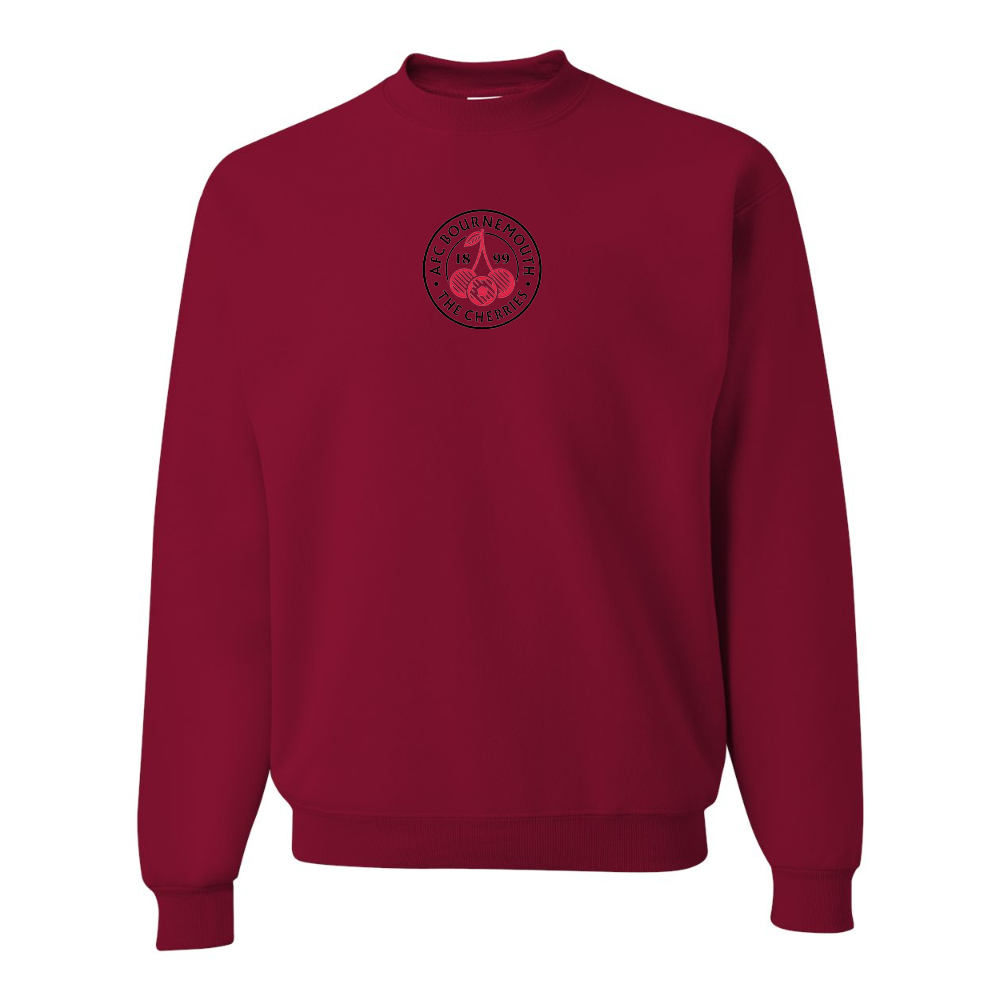 Men's AFC Bournemouth Soccer Logo  JERZEES NuBlend Crewneck Sweatshirt