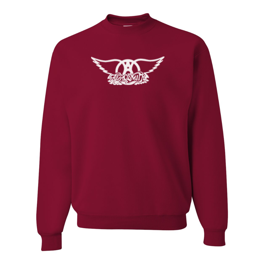 Men's Aerosmith Logo  JERZEES NuBlend Crewneck Sweatshirt