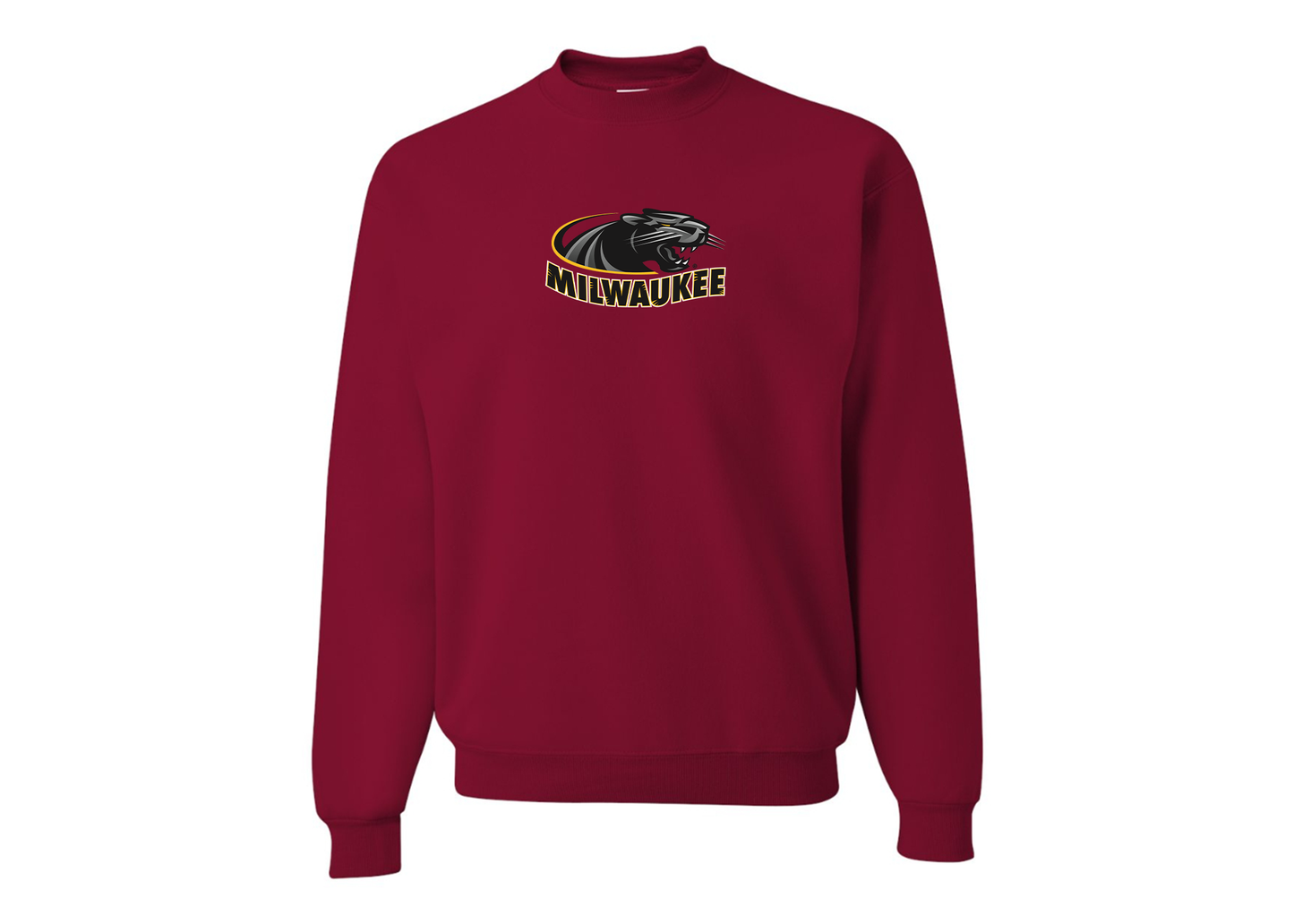 Men's Wisconsin Milwaukee Panthers JERZEES NuBlend Crewneck Sweatshirt