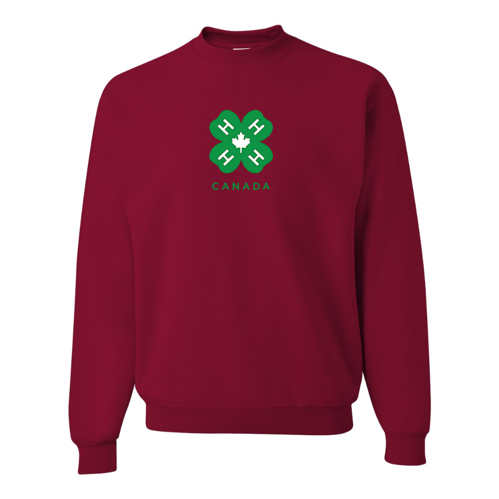 Men's 4H Canada Logo JERZEES NuBlend Crewneck Sweatshirt