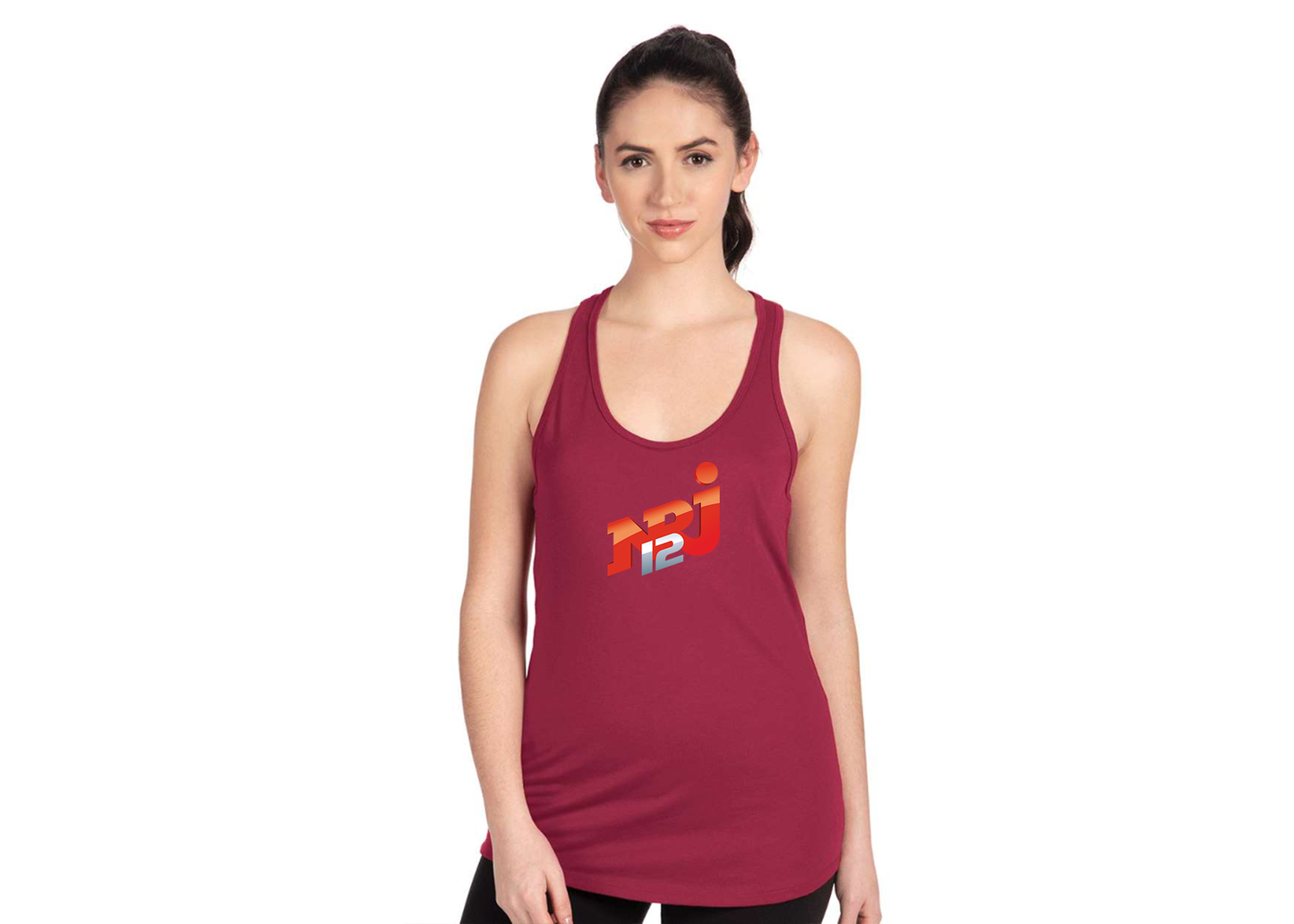 Women's NRJ 12 Logo Next Level Ideal Racerback Tank