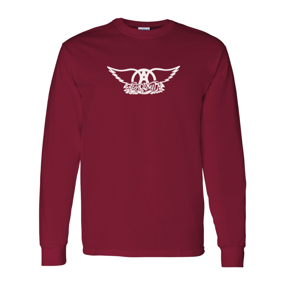 Men's Aerosmith Logo Gildan Heavy Cotton Long Sleeve T-Shirt