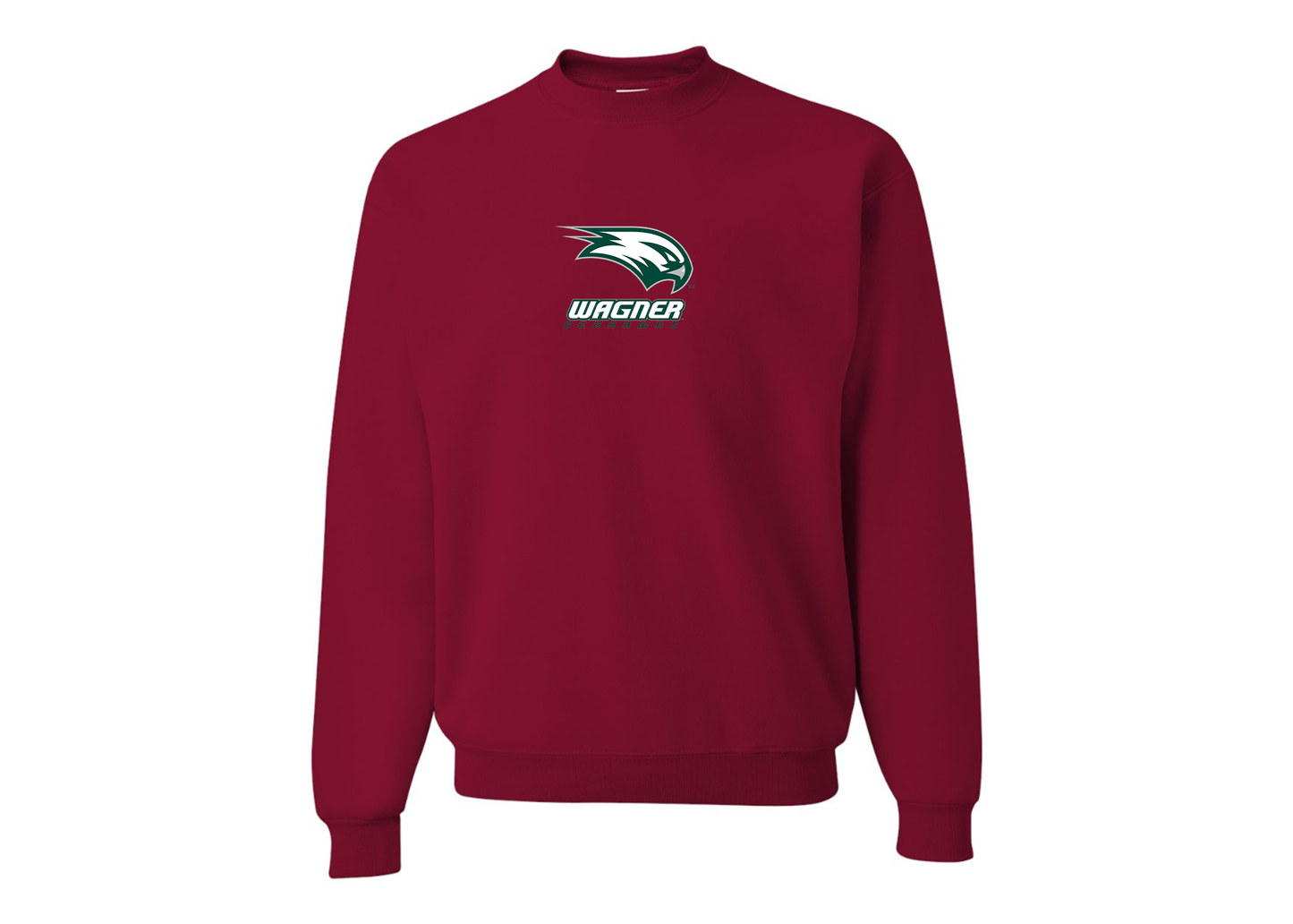 Men's Wagner Seahawks JERZEES NuBlend Crewneck Sweatshirt