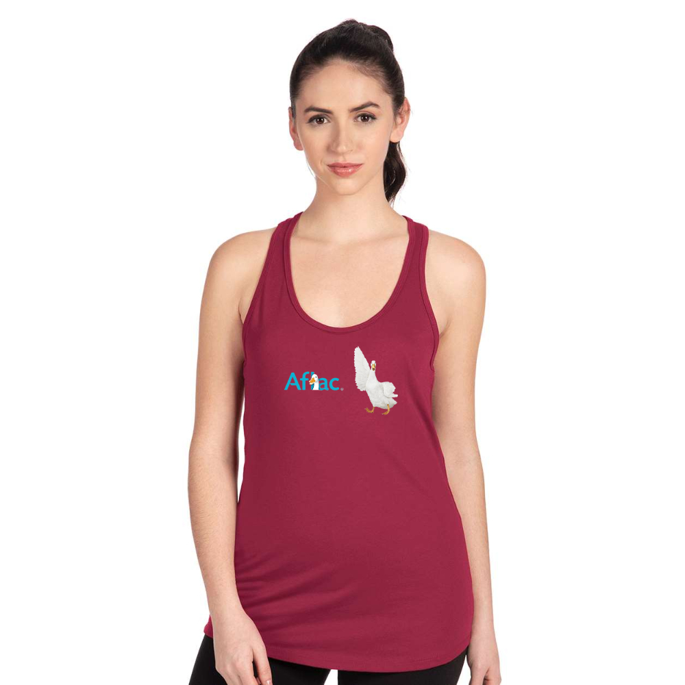 Women's Aflac Logo and Duck Next Level Ideal Racerback Tank