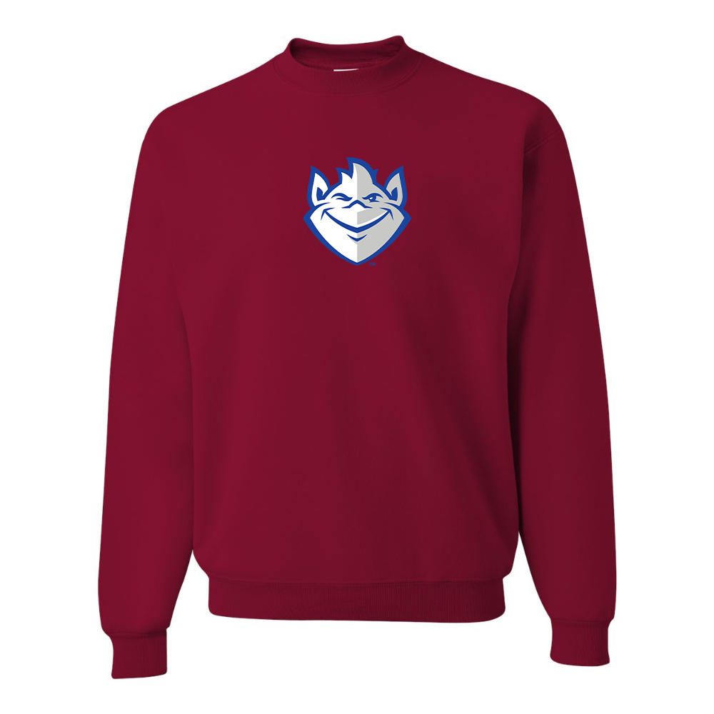 Men's Saint Louis Billikens Logo JERZEES NuBlend Crewneck Sweatshirt
