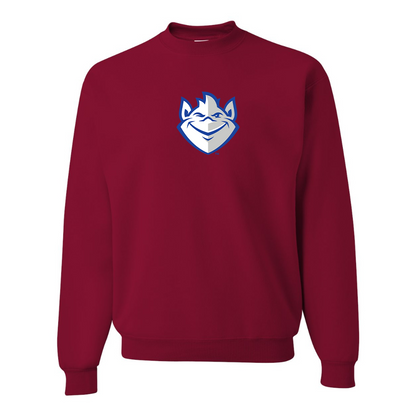 Men's Saint Louis Billikens Logo JERZEES NuBlend Crewneck Sweatshirt