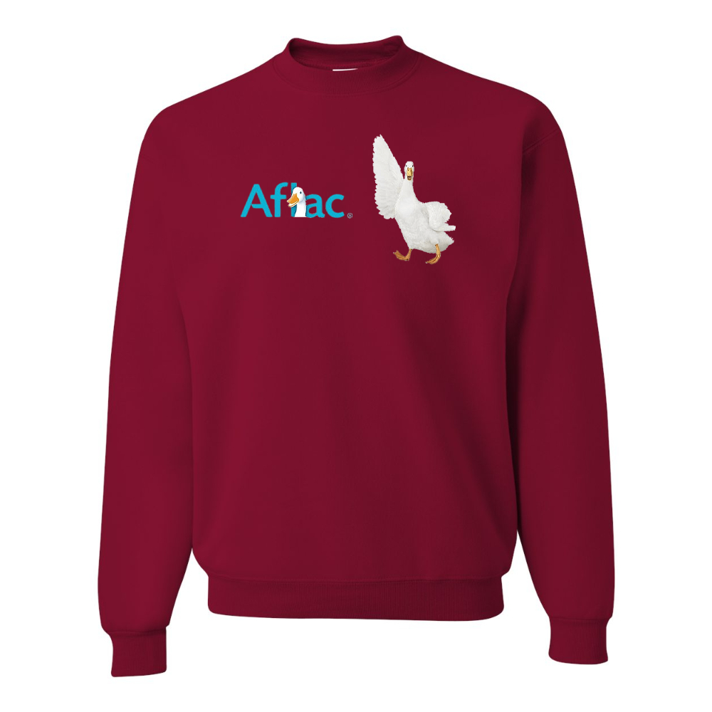 Men's Aflac Logo and Duck JERZEES NuBlend Crewneck Sweatshirt