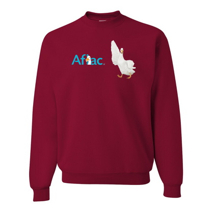Men's Aflac Logo and Duck JERZEES NuBlend Crewneck Sweatshirt