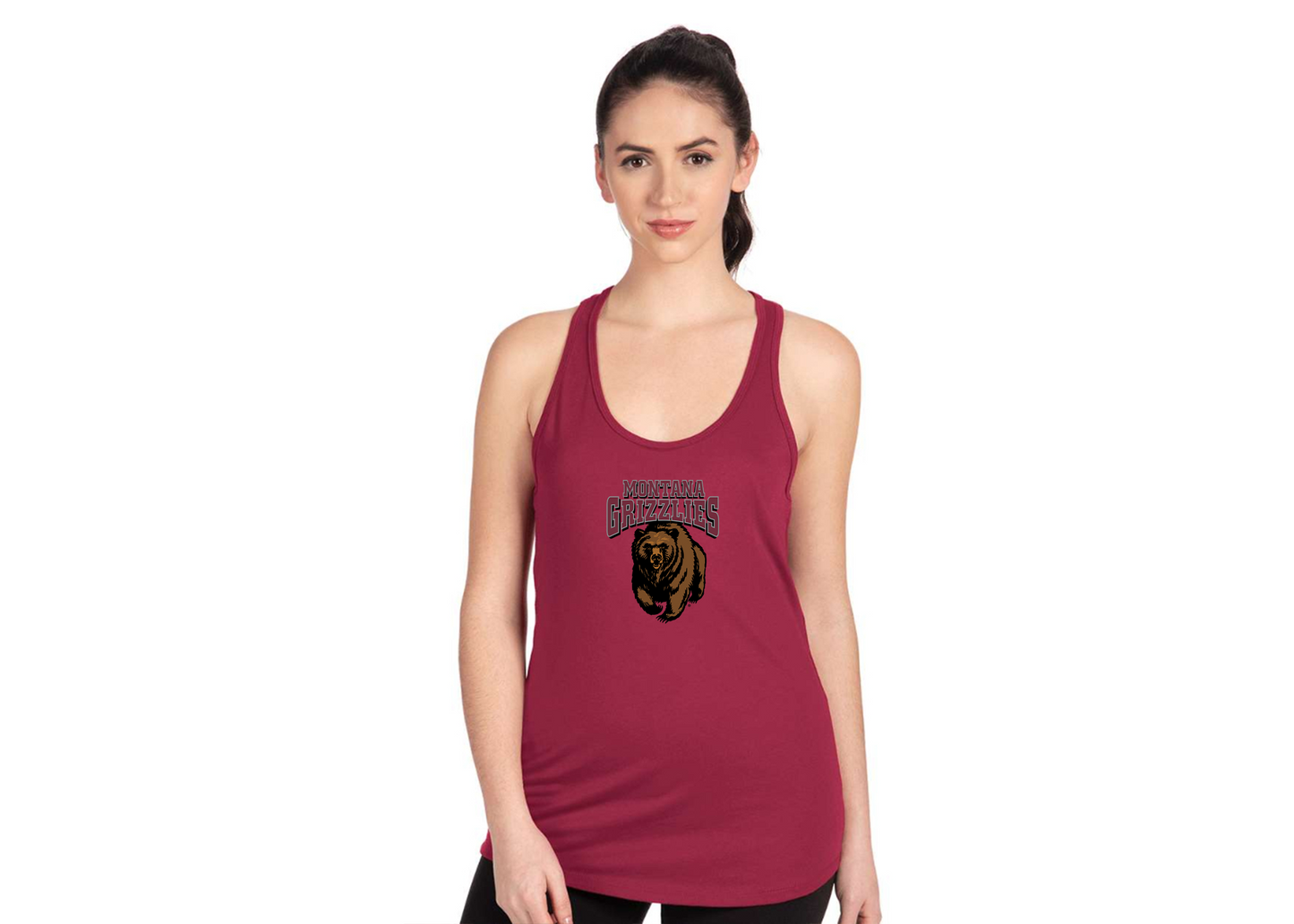 Women's Montana Grizzliesl Next Level Ideal Racerback Tank