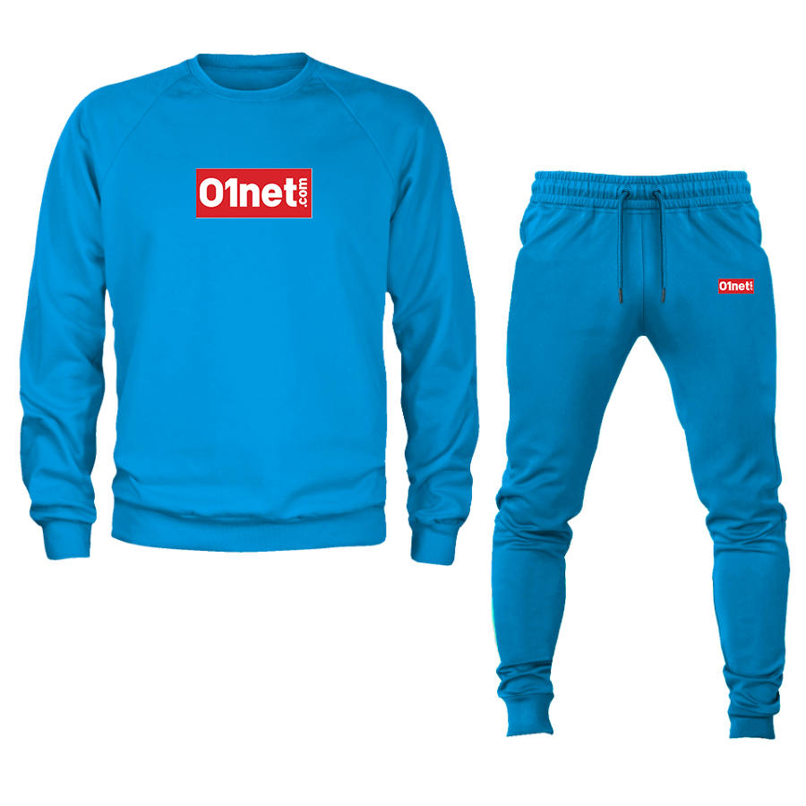 Men's 01net Logo Crewneck Sweatshirt Joggers Suit