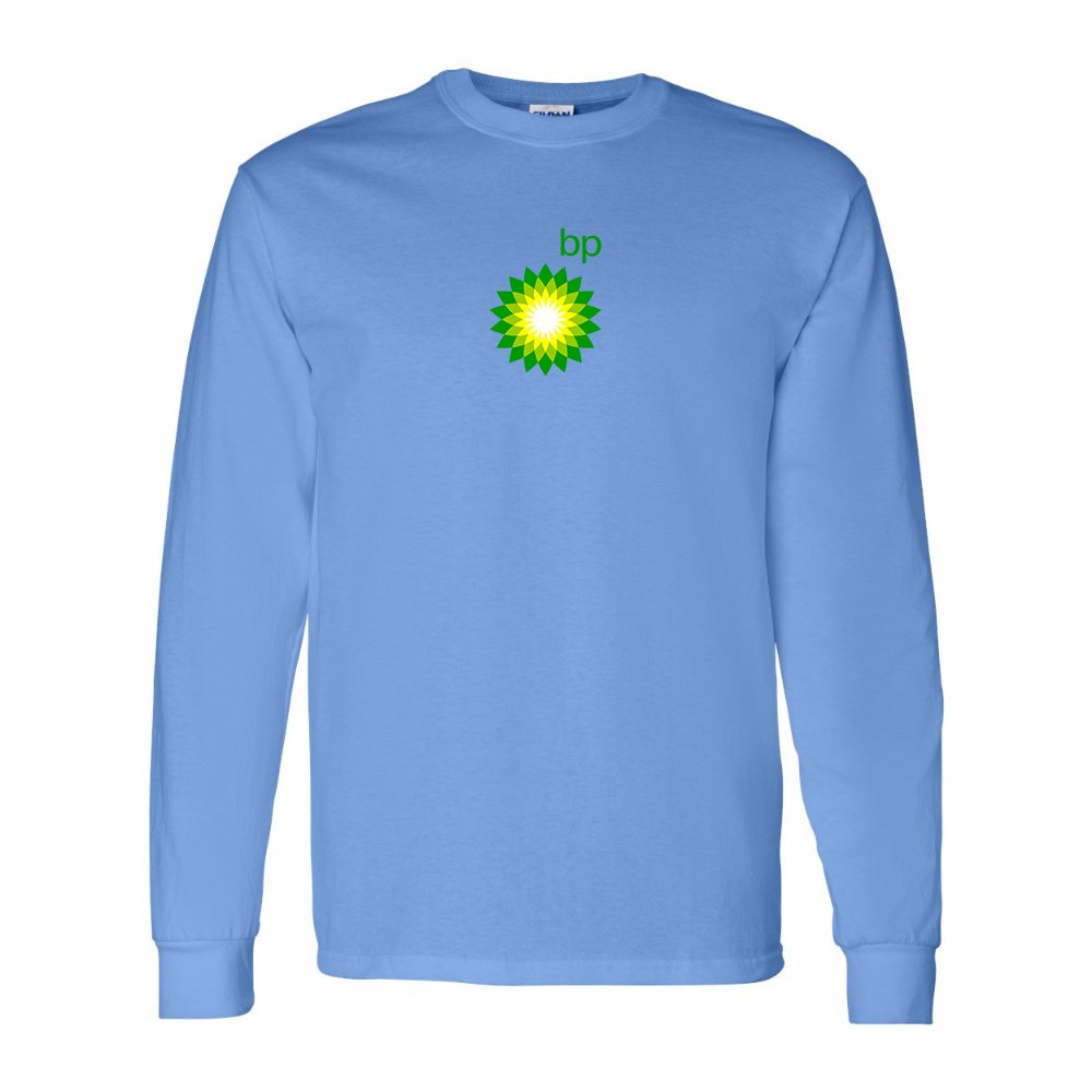 Men's BP Oil Logo Gildan Heavy Cotton Long Sleeve T-Shirt