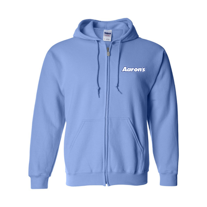 Men's Aaron_s Logo Gildan  Heavy Blend Full Zip Hooded Sweatshirt