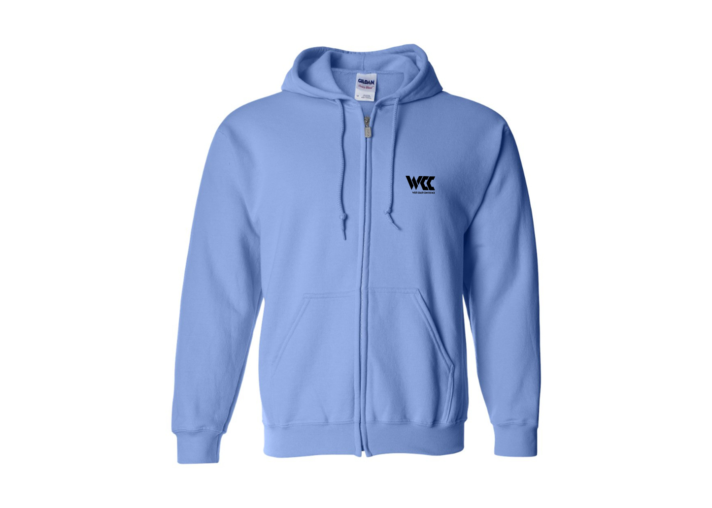 Men's West Coast Conference Gildan  Heavy Blend Full Zip Hooded Sweatshirt