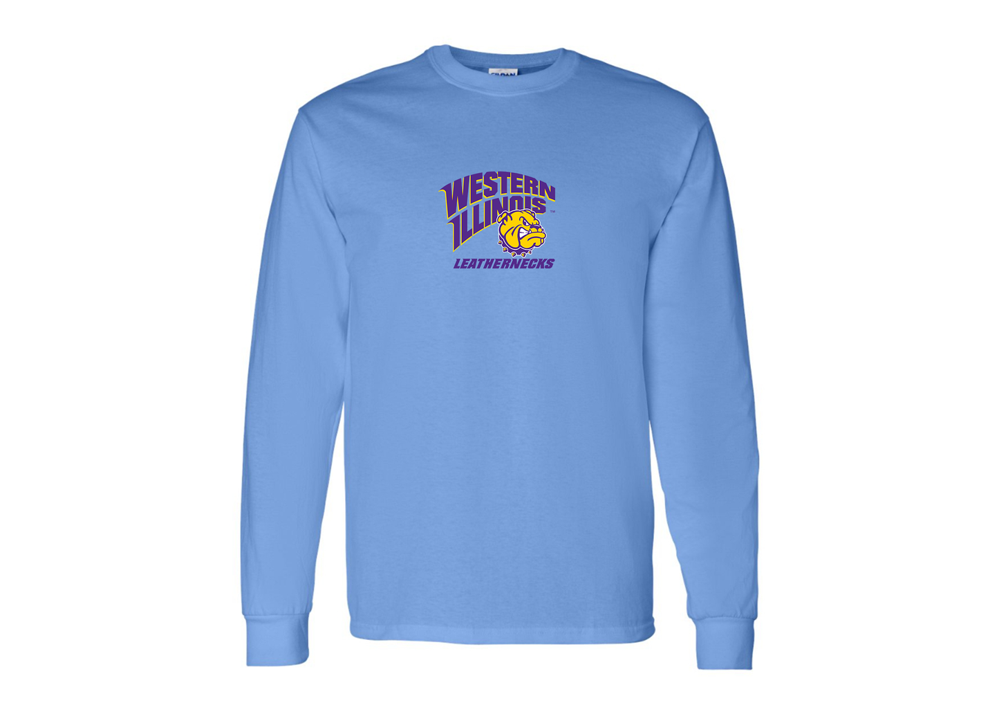 Men's Western Illinois Leathernecks Gildan Heavy Cotton Long Sleeve T-Shirt