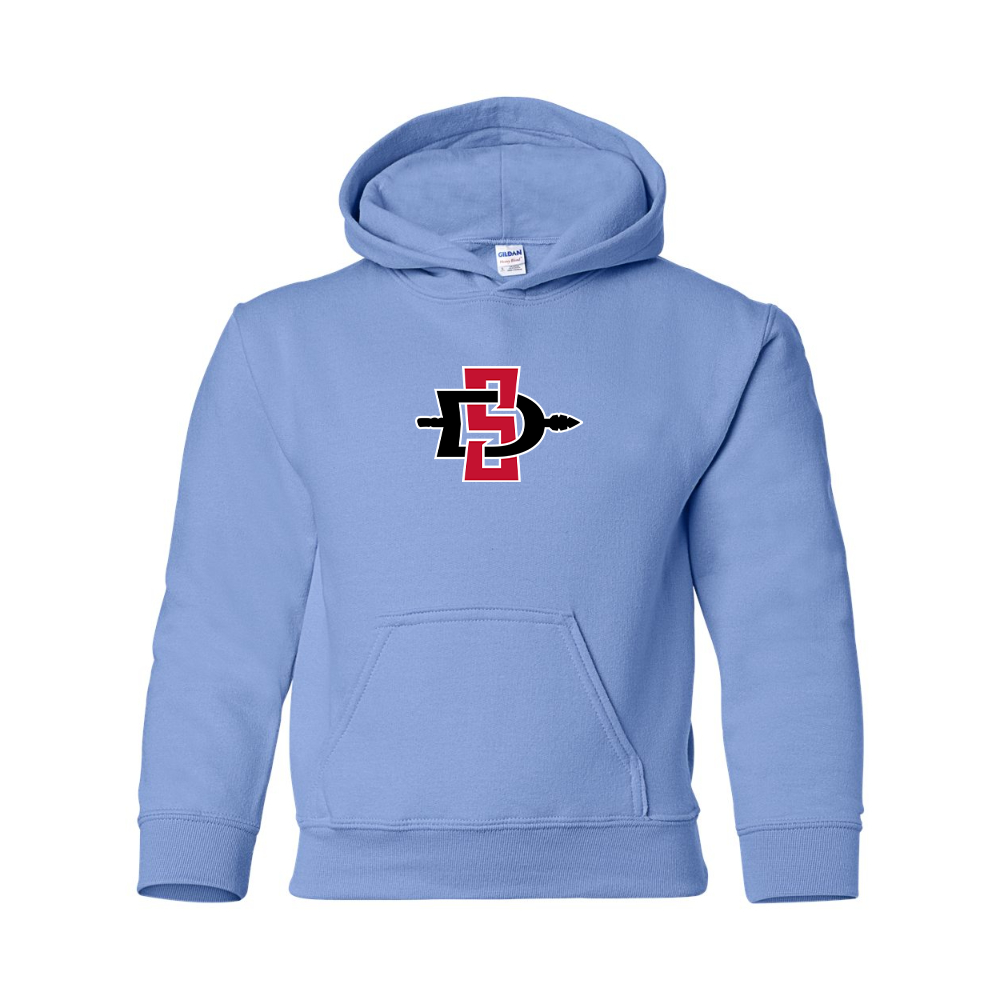 Youth San Diego State Aztecs Logo Gildan Heavy Blend  Hooded Sweatshirt