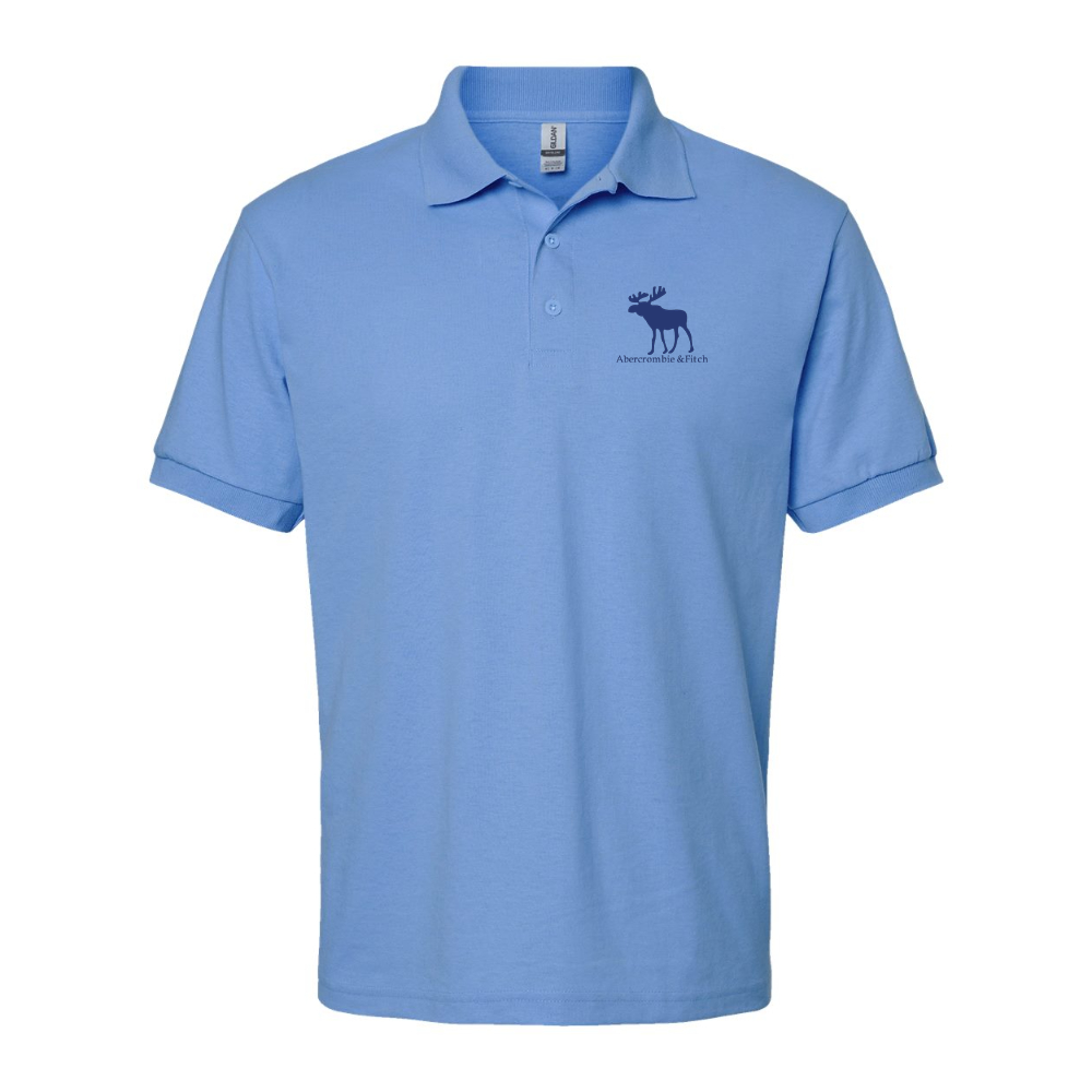 Men's Abercrombie & Fitch Moose Logo Gildan Dry Blend Jersey Polo