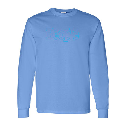 Men's People Magazine Logo Gildan Heavy Cotton Long Sleeve T-Shirt