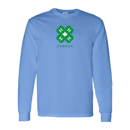 Men's 4H Canada Logo Gildan Heavy Cotton Long Sleeve T-Shirt