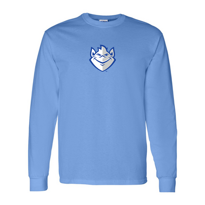 Men's Saint Louis Billikens Logo Gildan Heavy Cotton Long Sleeve T-Shirt
