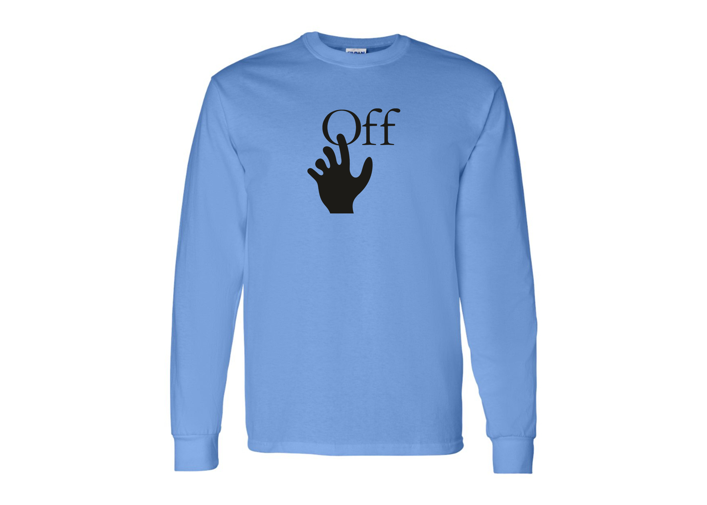 Men's Off-White Hand Gildan Heavy Cotton Long Sleeve T-Shirt