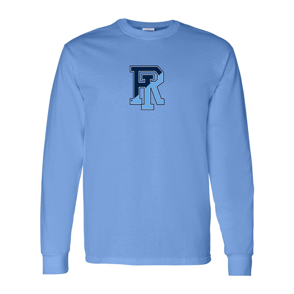 Men's Rhode Island Rams Logo Gildan Heavy Cotton Long Sleeve T-Shirt
