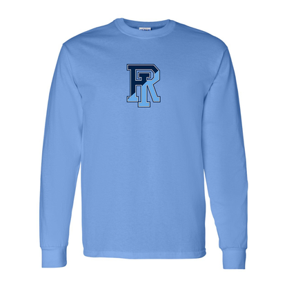 Men's Rhode Island Rams Logo Gildan Heavy Cotton Long Sleeve T-Shirt