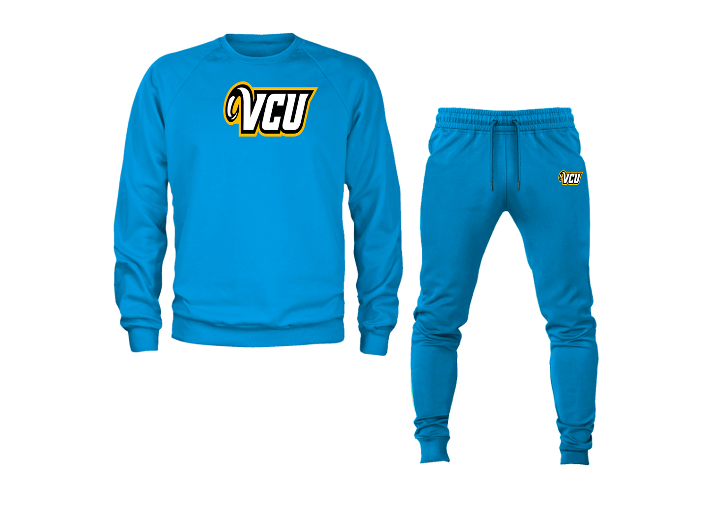 Men's Virginia Commonwealth Rams Crewneck Sweatshirt Joggers Suit