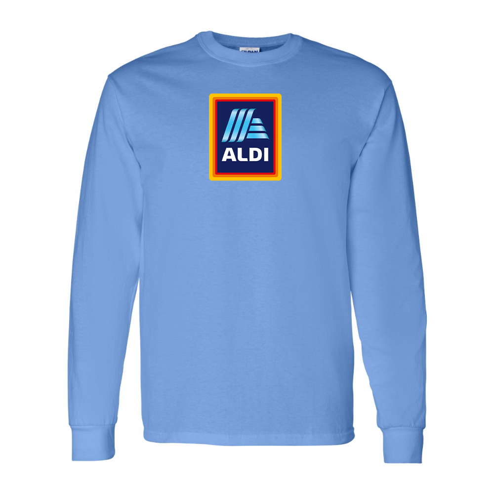 Men's Aldi Logo Gildan Heavy Cotton Long Sleeve T-Shirt