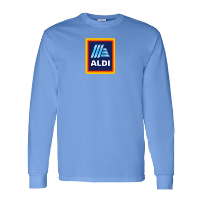 Men's Aldi Logo Gildan Heavy Cotton Long Sleeve T-Shirt
