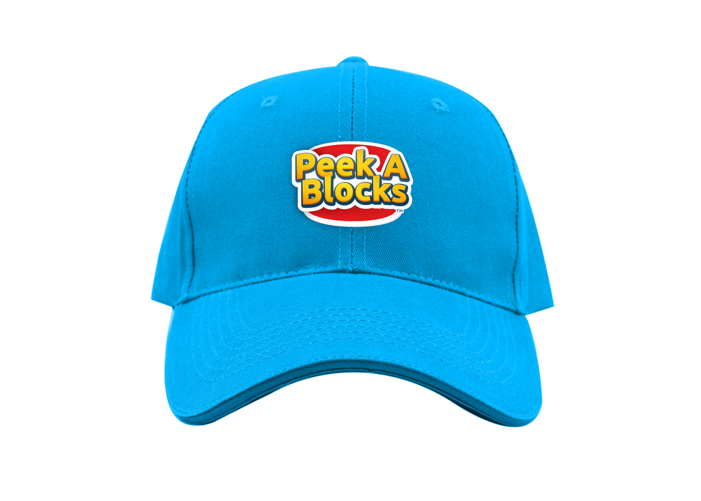 Peek A Blocks Logo Dad Baseball Cap Hat