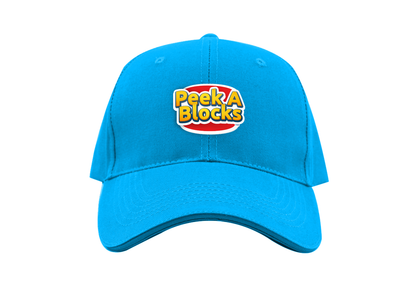 Peek A Blocks Logo Dad Baseball Cap Hat