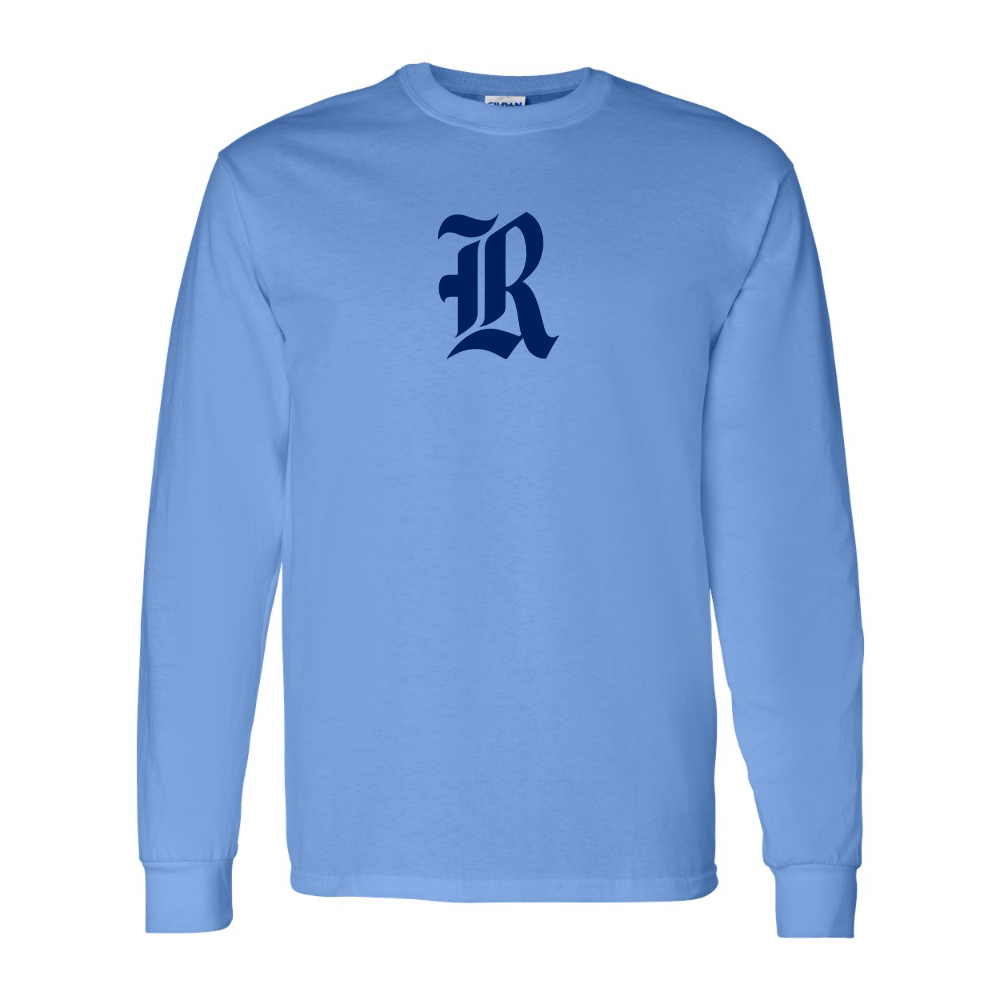 Men's Rice Owls Logo Gildan Heavy Cotton Long Sleeve T-Shirt
