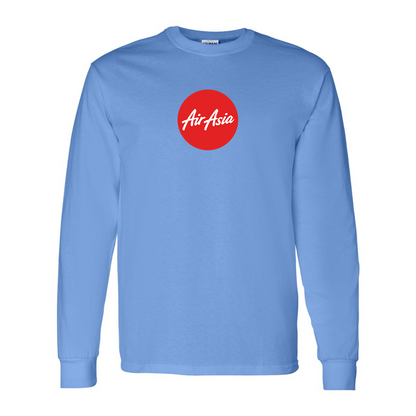 Men's Air Asia Logo Gildan Heavy Cotton Long Sleeve T-Shirt