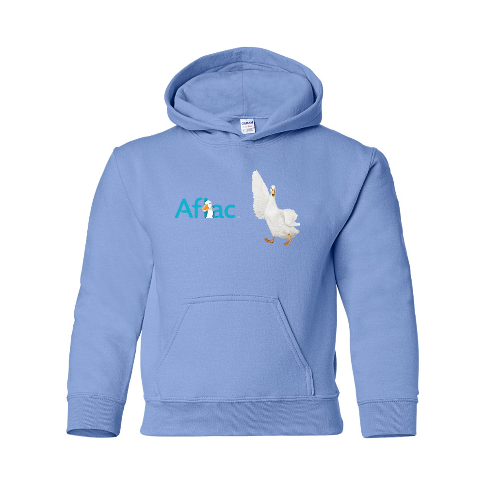 Youth Aflac Logo and Duck Gildan Heavy Blend  Hooded Sweatshirt