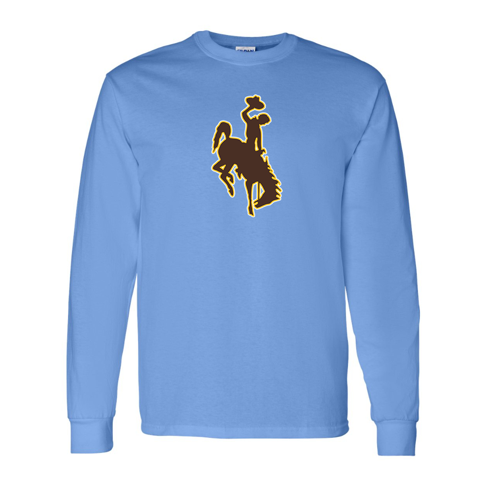 Men's Wyoming Cowboys Gildan Heavy Cotton Long Sleeve T-Shirt