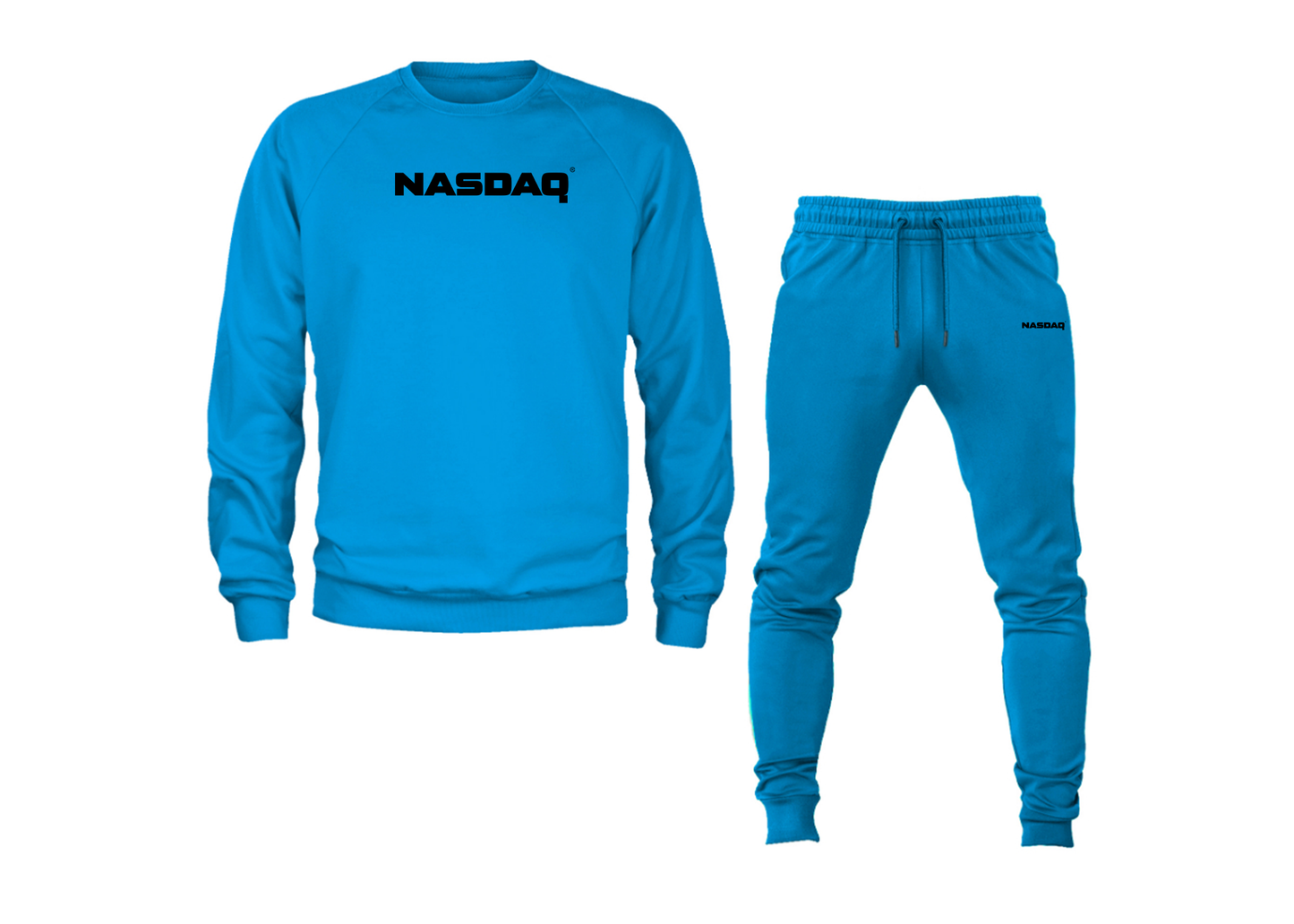 Men's Nasdaq Logo Crewneck Sweatshirt Joggers Suit
