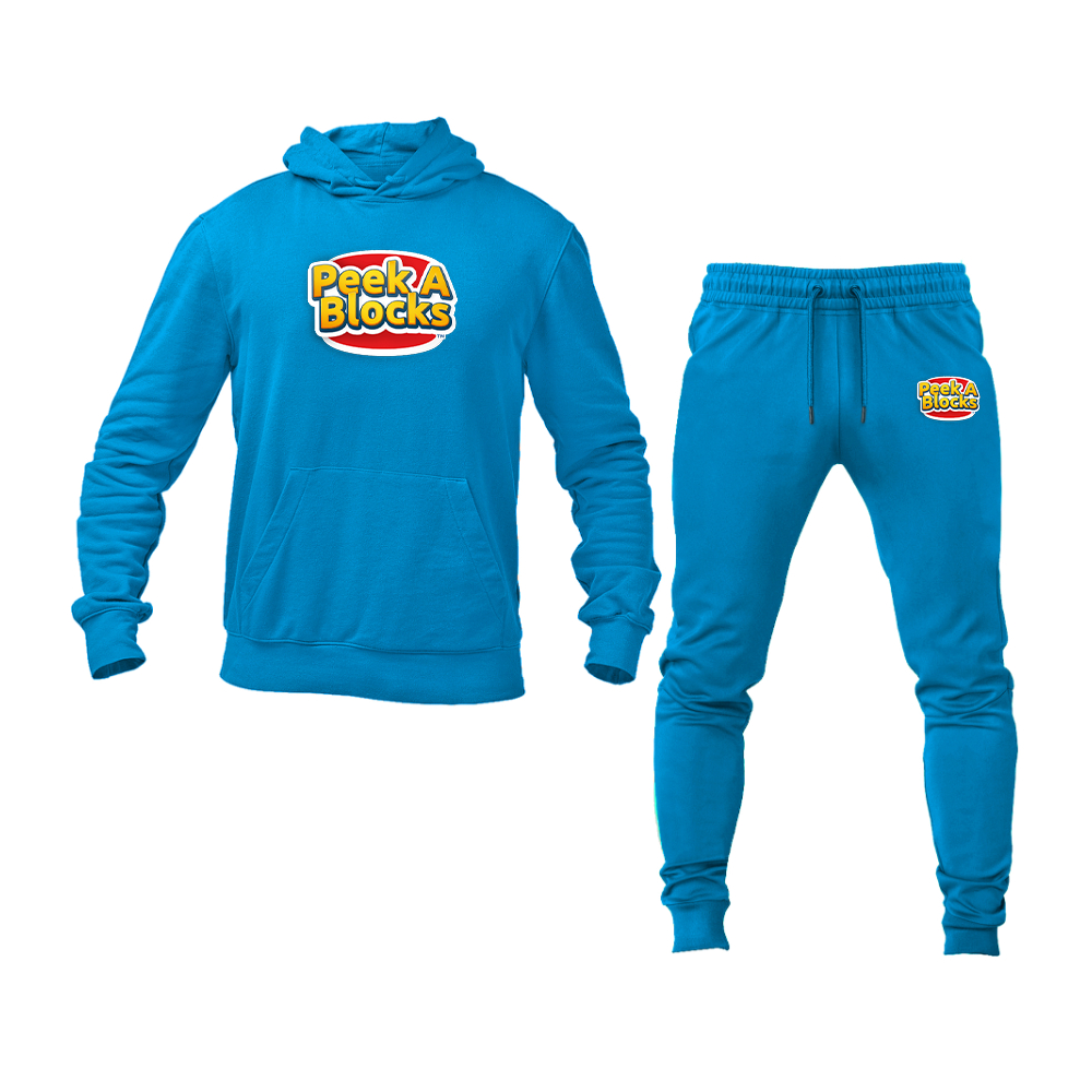 Men's Peek A Blocks Logo Hoodie Joggers Set