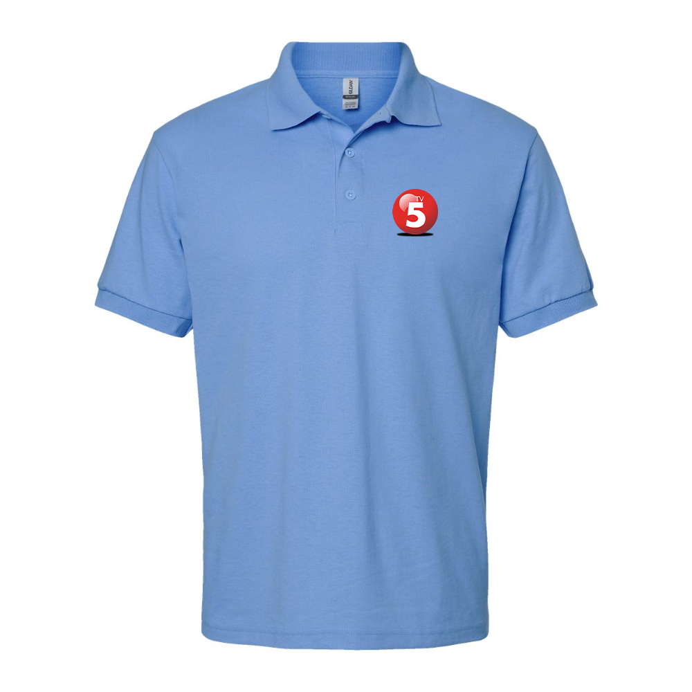 Men's ABC TV5 Logo Gildan Dry Blend Jersey Polo