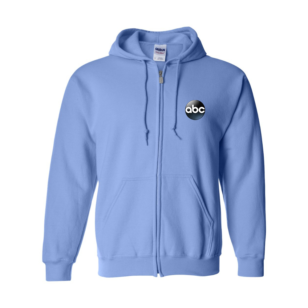Men's Abc Logo Gildan  Heavy Blend Full Zip Hooded Sweatshirt