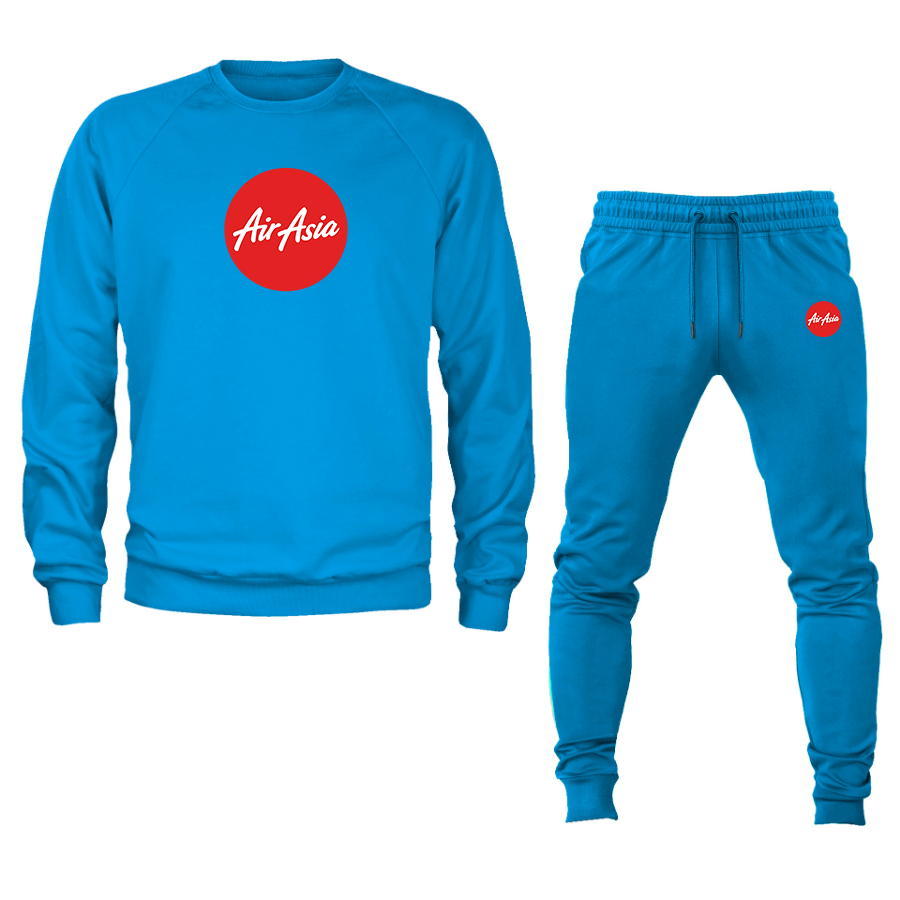 Men's Air Asia Logo Crewneck Sweatshirt Joggers Suit