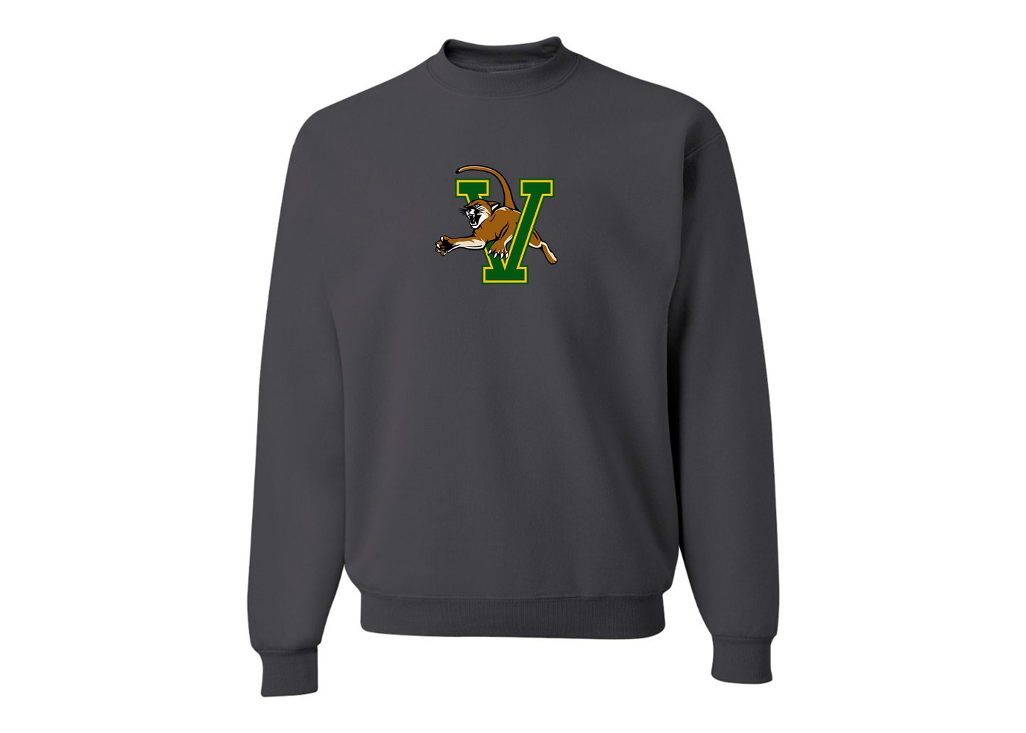 Men's Vermont Catamounts JERZEES NuBlend Crewneck Sweatshirt