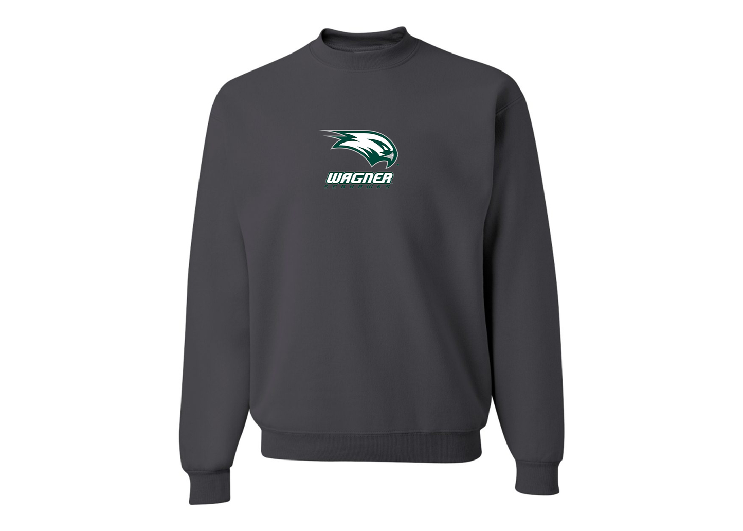 Men's Wagner Seahawks JERZEES NuBlend Crewneck Sweatshirt