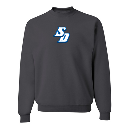 Men's San Diego Toreros Logo  JERZEES NuBlend Crewneck Sweatshirt