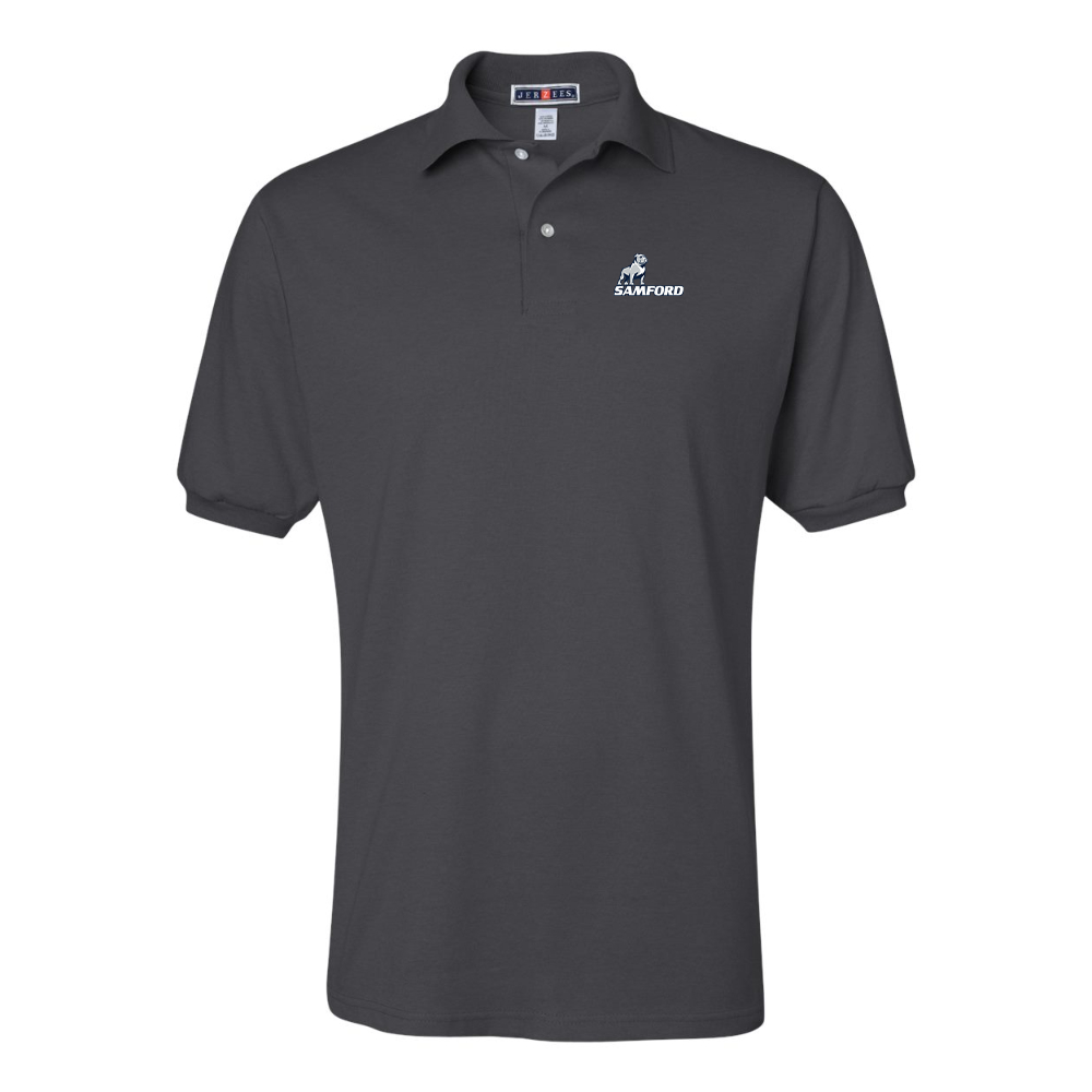 Men's Samford Bulldogs Logo JERZEES  SpotShield polo